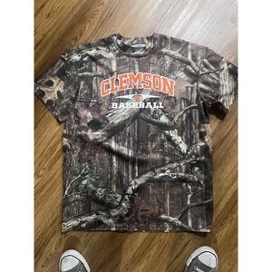 Clemson Baseball Russell Outdoors T Shirt Mens Large Camouflage Crew